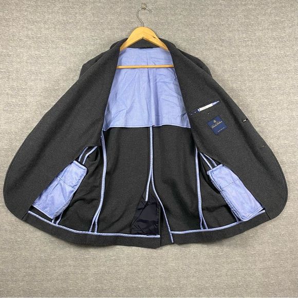 Brooks Brothers Mens Dark Gray Lined  Button Dinner Jacket‎ Size Medium - Picture 3 of 13